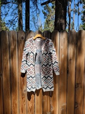 Fuzzy Colorful Cardigan